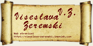 Višeslava Zeremski vizit kartica